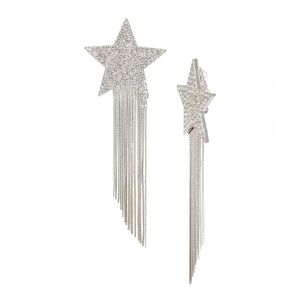 8 Other Reasons Paris Hilton Rock Star Dangle Earrings Silver Tone
